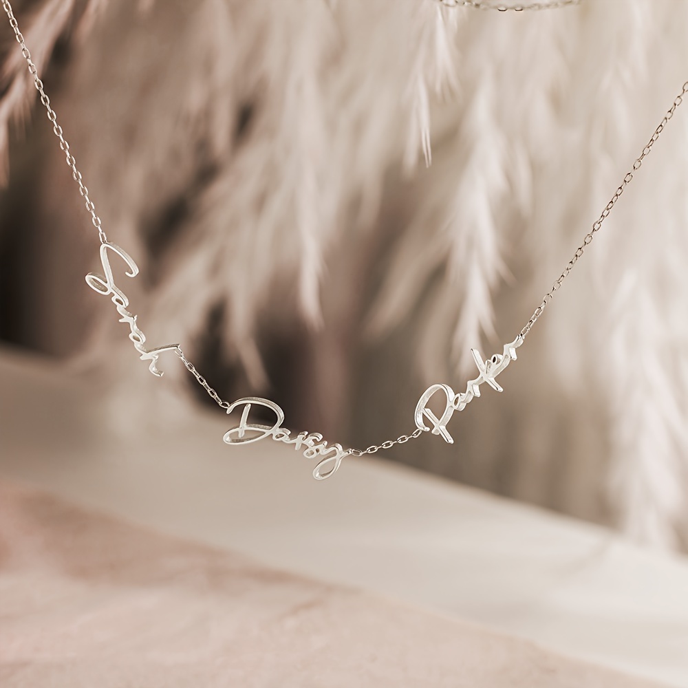18K Golden Plated Personalized Name Necklace for Women